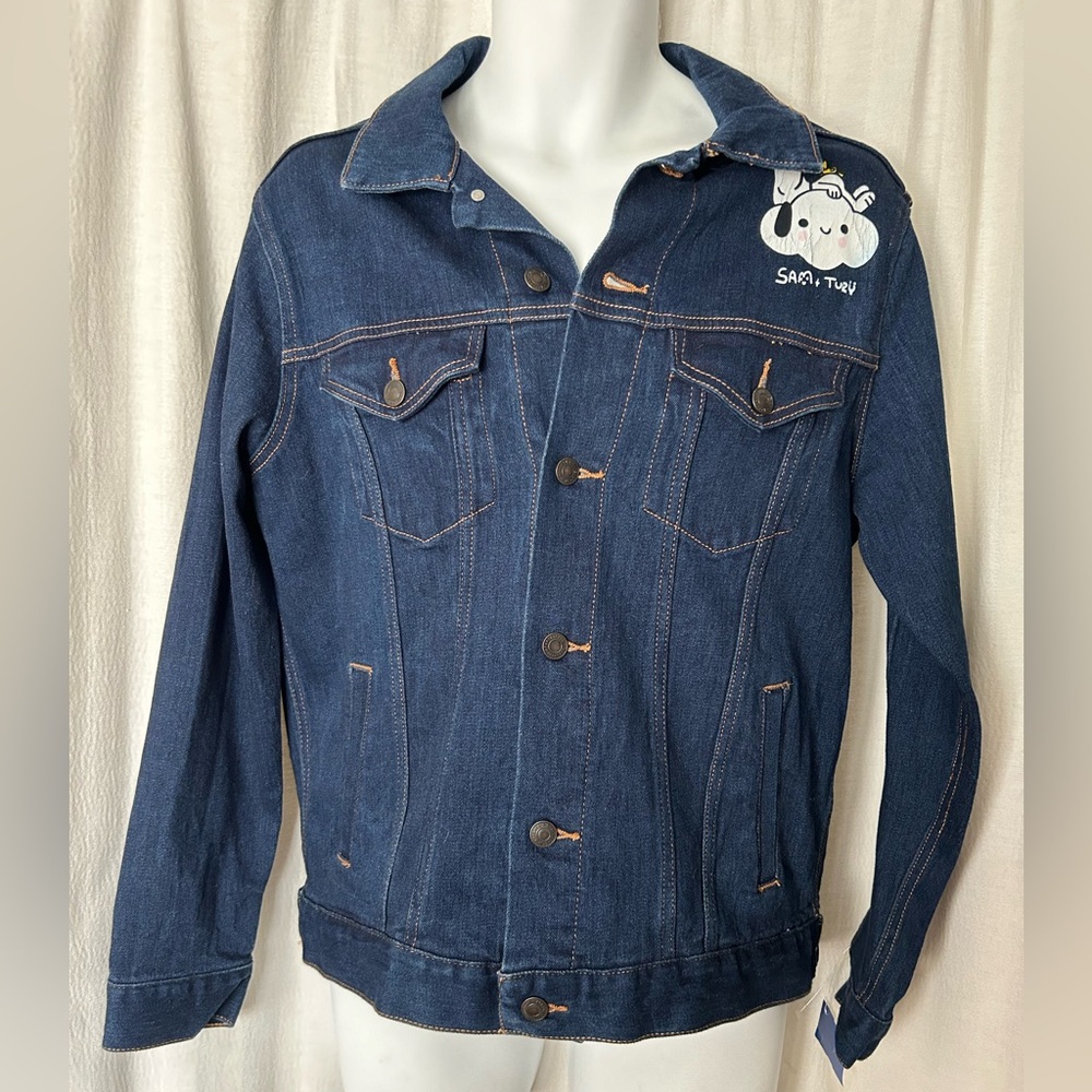 Jacket: Sam And Tury Threadfast Peanuts Denim Sno… - image 1